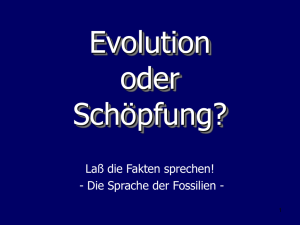 Evolution oder Schöpfung? - EFG Berlin Hohenstaufenstraße