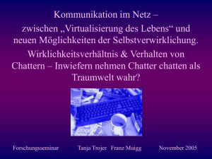 Virtualisierung des Lebens (30.11.2005)