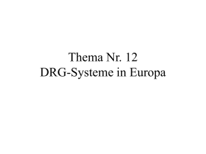 Thema Nr. 12 DRG-Systeme in Europa