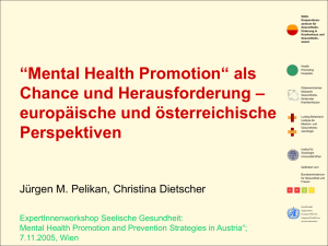 Präsentation Prof. Pelikan, Mag. Dietscher