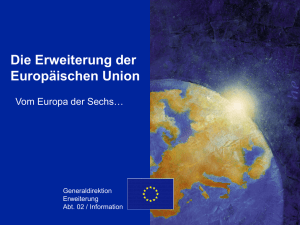 Erweiterung der EU - Europäische Kommission