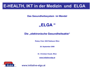 E-Health, IKT und ELGA in der Medizin