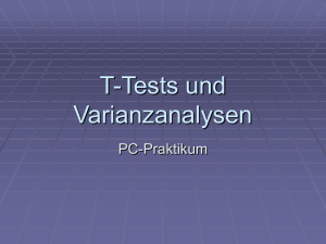 T-Tests und Varianzanalysen