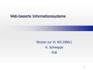 Web-basierte Informationssysteme