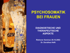 Psychosomatik bei Frauen - seminare