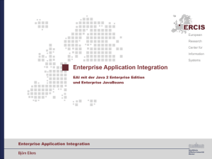 Enterprise Application Integration - Department of Information Systems