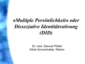 Multiple Persönlichkeit - DID - PPT - seminare