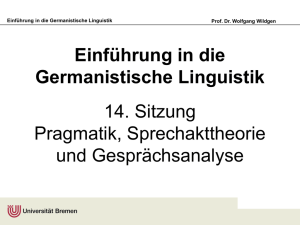 Einführung in die Germanistische Linguistik14 – Pragmatik