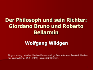 Giordano Bruno und Roberto Bellarmin