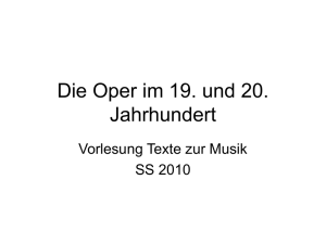 Oper 19. und 20. Jahrhundert
