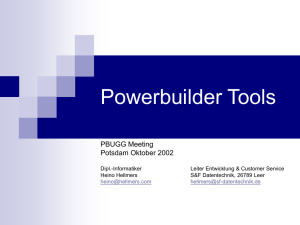 - PowerBuilder User Group Germany PBUGG eV