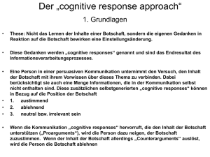 Der "cognitive response approach"