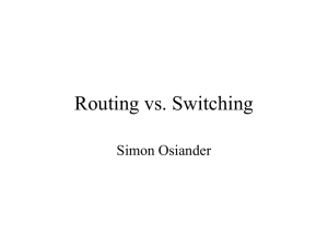 Routing vs. Switching
