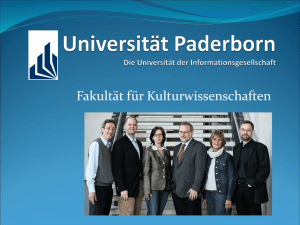 Universität Paderborn Die Universität der Informationsgesellschaft