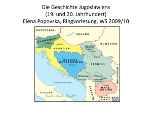 Die Geschichte Jugoslawiens (19. und 20. Jahrhundert)