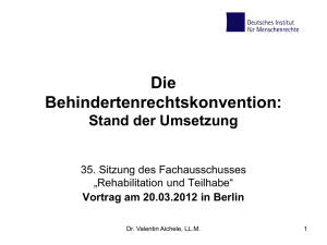 Stand der Umsetzung - Deutsches Institut für Menschenrechte