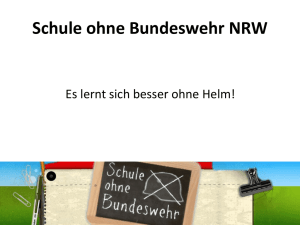 Bundeswehr im Krieg - Bündnis Schule ohne Bundeswehr NRW