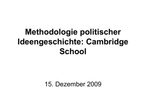 Methodologie politischer Ideengeschichte: Cambridge School