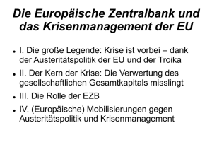 EZB und europäisches Krisenmanagement - werner
