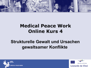 Medical Peace Work Course 4