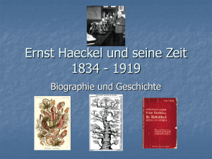 Ernst Haeckel und seine Zeit 1834