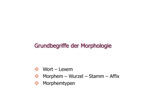 Morphologie - Morphematik