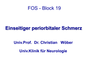 FOS - Block 19 Einseitiger Periorbitaler Schmerz