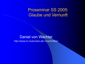 Einführung - Daniel von Wachter