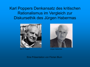Karl Poppers Denkansatz des kritischen Rationalismus im Vergleich
