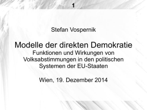Powerpoint-Präsentation - Direkte Demokratie in Europa