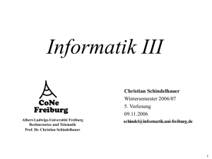 Informatik III 5. Vorlesung - Rechnernetze und Telematik