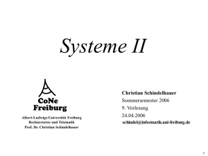Systeme-II 9. Vorlesung - Rechnernetze und Telematik
