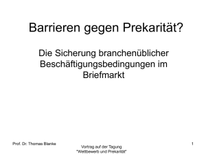 Präsentation von Prof. Dr. Thomas Blanke