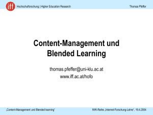 Content-Management und Blended Learning