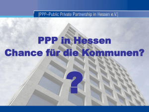 PPP in Hessen – Chance für die Kommunen (PowerPoint