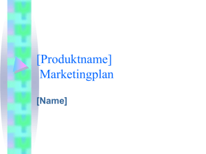 [Produktname] Marketingplan