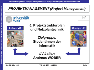(Project Management) 5. Projektstrukturplan und