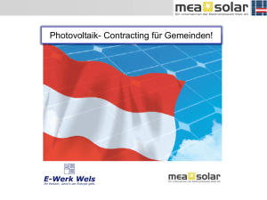 Photovoltaik Contracting Modell
