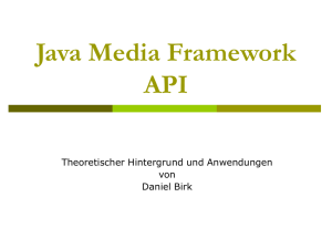 Java Media Framework API