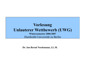 UWG - Boehmert & Boehmert