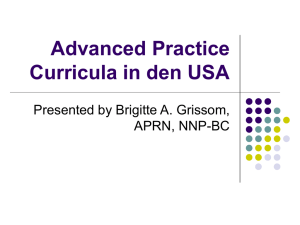 Advanced Practice Curricula in den USA (klick)