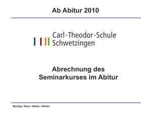 Excel 2000 Grundlagen-Seminar - Carl-Theodor
