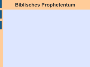 Biblisches Prophetentum
