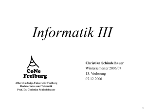 Informatik III 13. Vorlesung