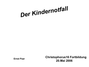 Der Kindernotfall - Christophorus 16