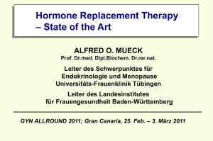 Hormone Replacement Therapy – State of the Art ALFRED O