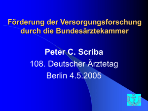 Prof. Dr. Dr. h.c. Scriba: Präsentation zum TOP III