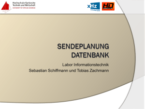 Sendeplanung DatenBank