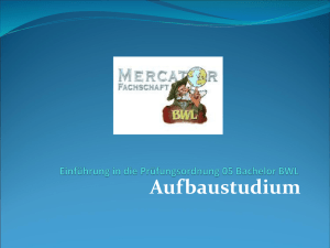 Struktur des Aufbaustudiums - Mercator School of Management