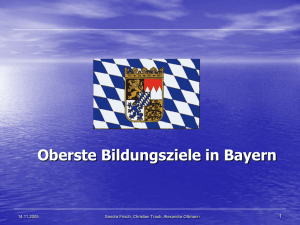 Oberste Bildungsziele nach Artikel 131 Bayerische